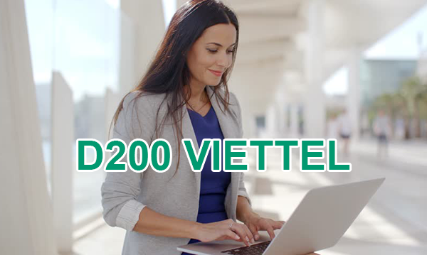 Gói D200 Viettel cho Dcom ưu đãi 20GB mỗi tháng