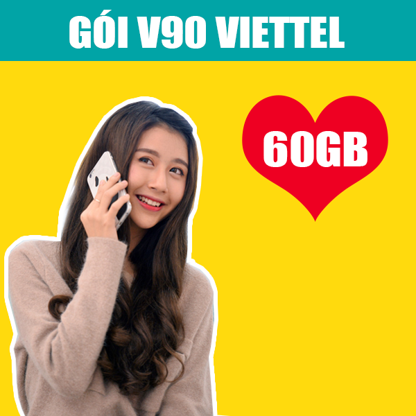 Gói V90 Viettel ưu đãi 60GB + Miễn phí 50 phút ngoại mạng