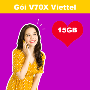Gói V70X Viettel ưu đãi 500MB/ngày + 10 phút/cuộc nội mạng 70k/tháng