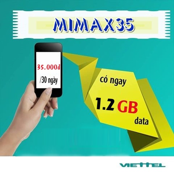 Gói MIMAX35 Viettel ưu đãi 1,2GB giá chỉ 35k/tháng