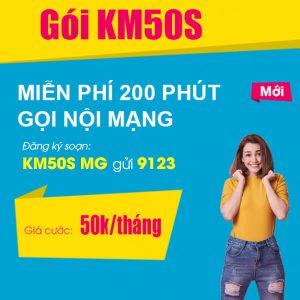 Gói KM50S Viettel ưu đãi 200 phút thoại nội mạng giá chỉ 50k/tháng