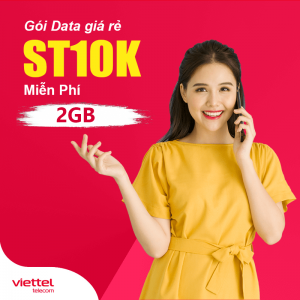 Gói ST10K Viettel miễn phí 2GB 1 Ngày 10k, Internet thả ga