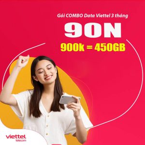 Gói 90N Viettel nhận 450GB + Gọi thoại + SMS + Free gói TV360 Basic