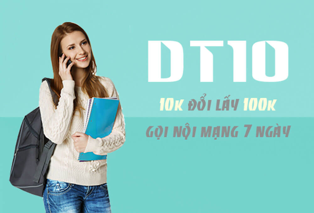 Gói DT10 Viettel ưu đãi tặng 100.000đ gọi nội mạng chỉ 10.000đ