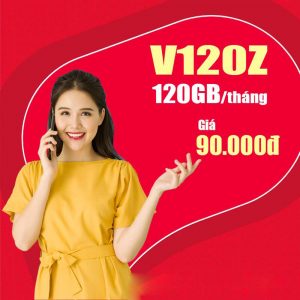 Gói V120Z Viettel ưu đãi 120GB + Free gọi nội mạng dưới 20 phút