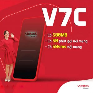 Gói V7C Viettel ưu đãi 500MB + Free gọi ngoại mạng 50 phút